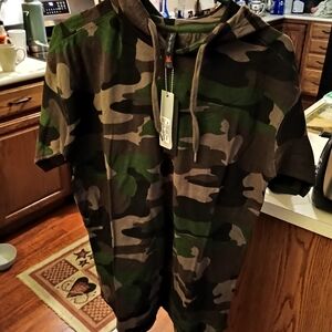 Generation Y Green and Brown Camouflage Hoodie